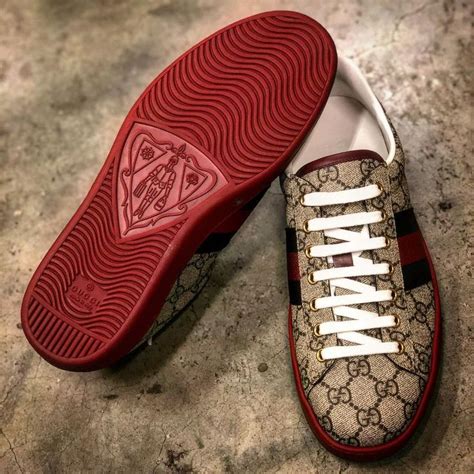 gucci red bottom sneakers|Gucci red bottom shoes men.